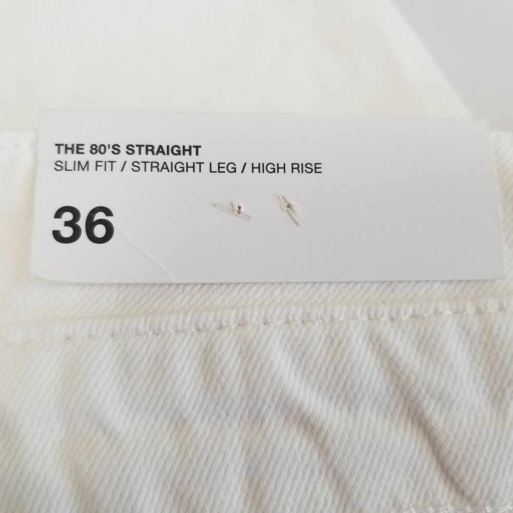 Zara 80's Straight High Rise Button Fly Jeans Size 4 NWT - Picture 6 of 6